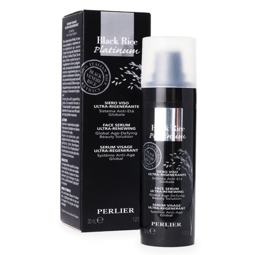 NIB Perlier Black Rice Platinum Face Serum Perlier Ultra Renewing Serum
